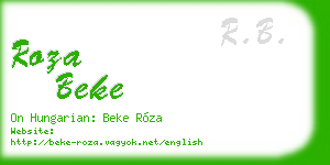 roza beke business card