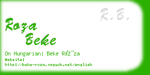 roza beke business card